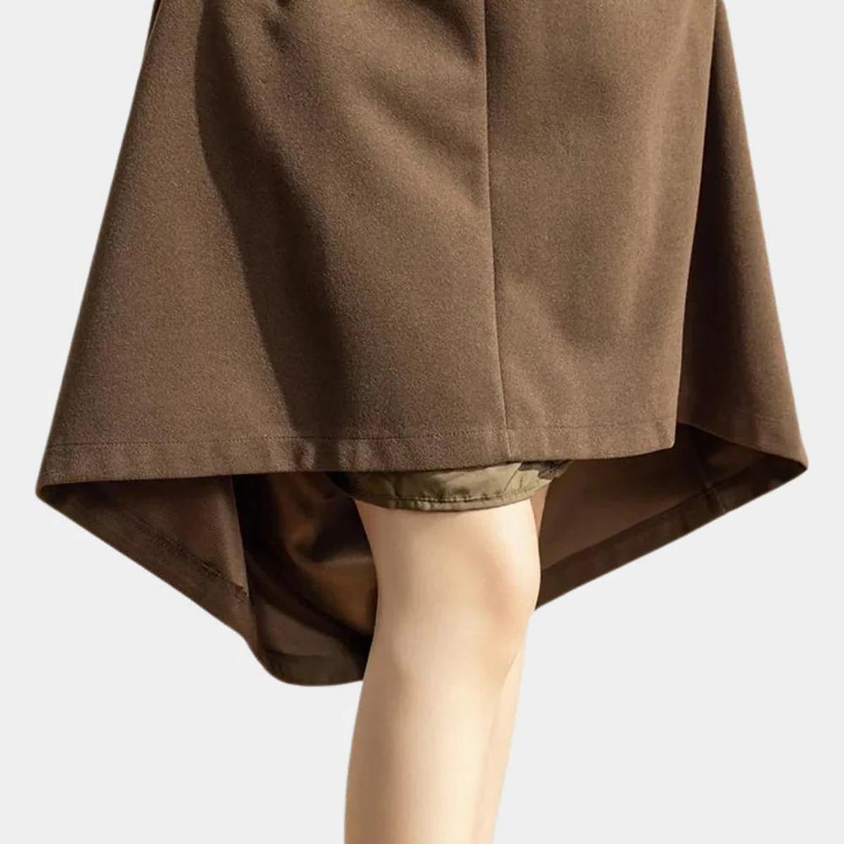 Ankle-Length A-Line Wool Skirt for Women | Stretch Fabric | Versatile Everyday Wear