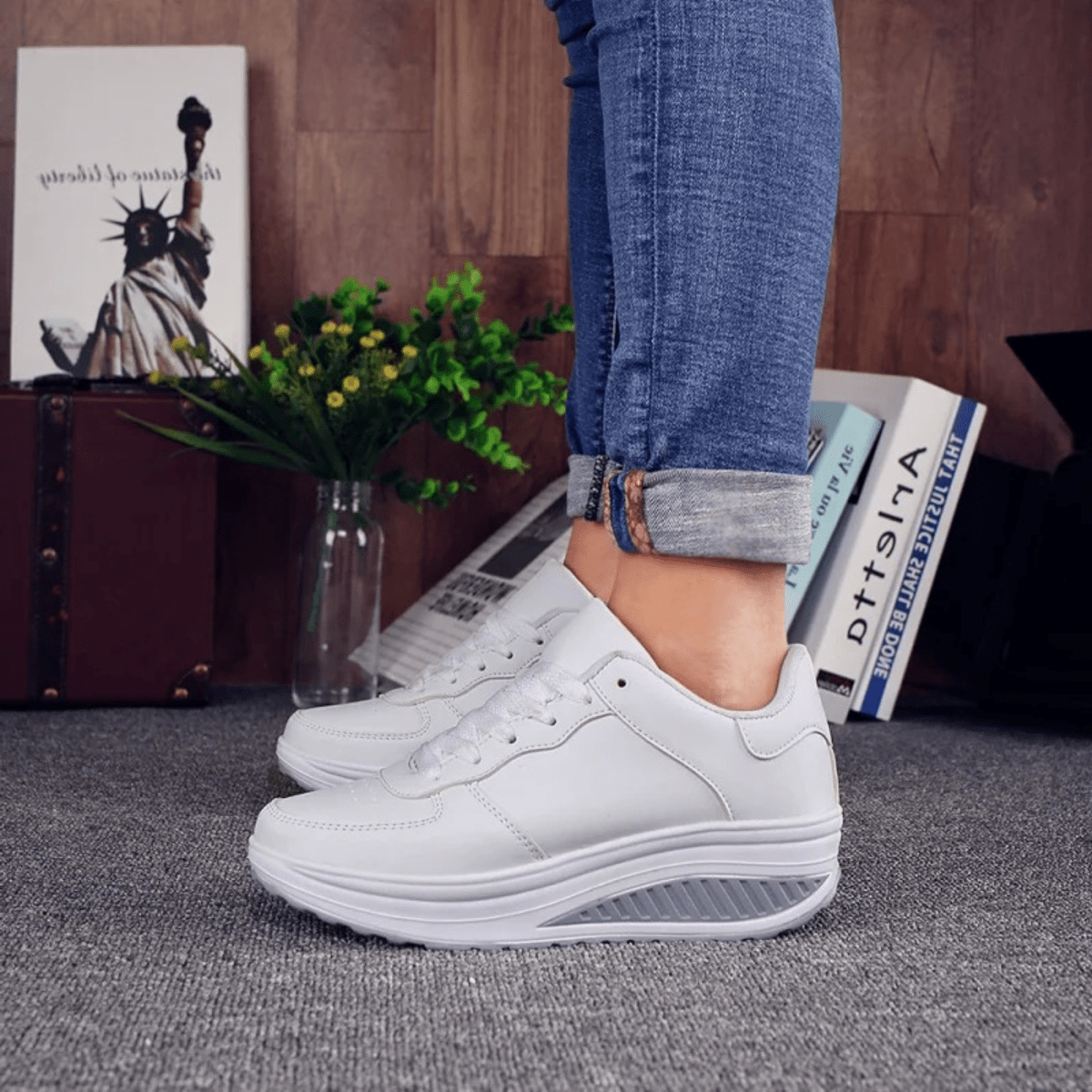 Black Leather Sneakers for Women - Casual Style Footwear for Everyday Wear