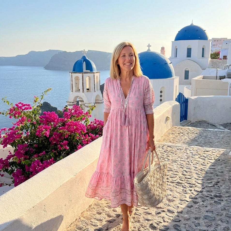 Boho Beach Midi Dress for Women - Summer Style with Pockets - Lightweight and Comfortable