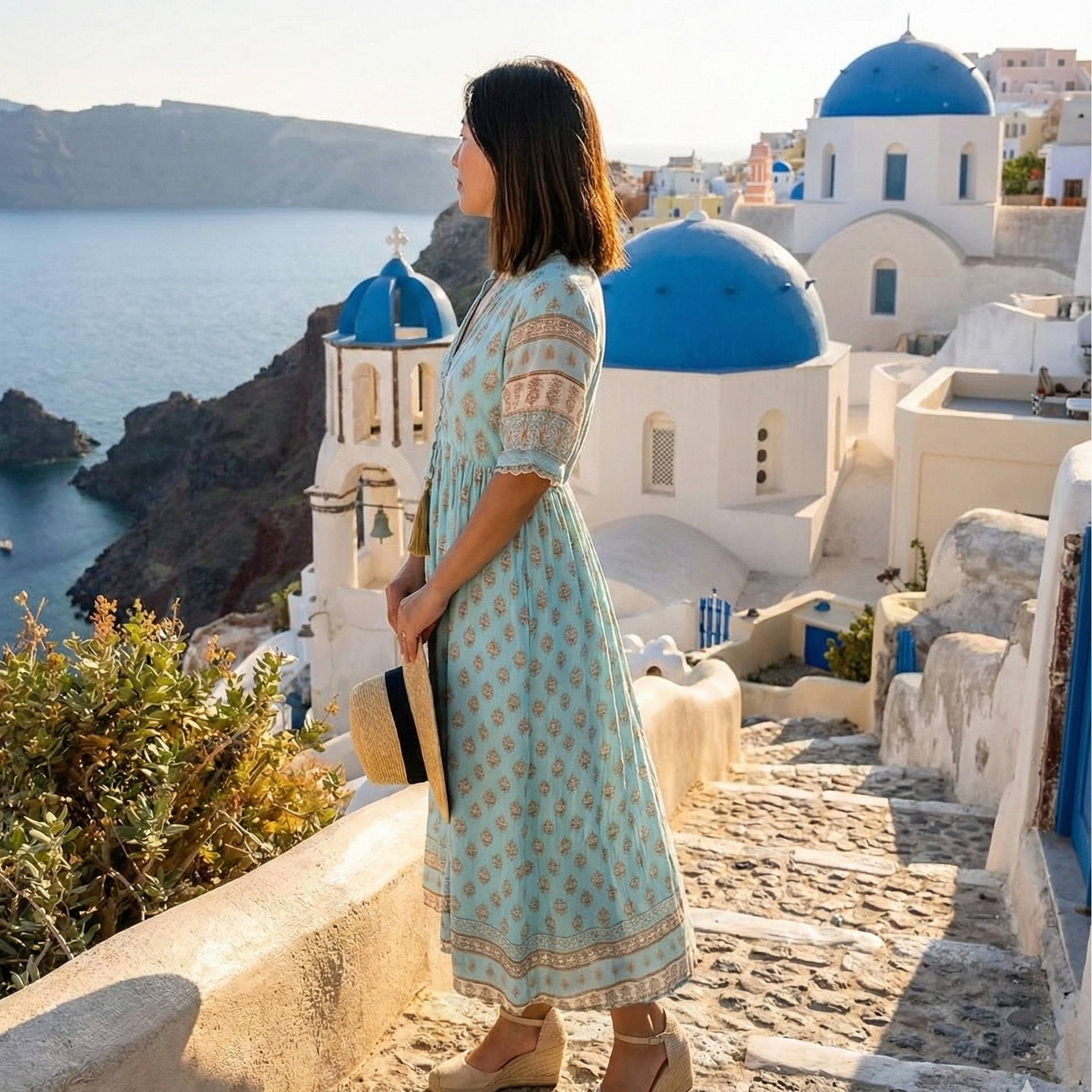 Boho Beach Midi Dress for Women - Summer Style with Pockets - Lightweight and Comfortable