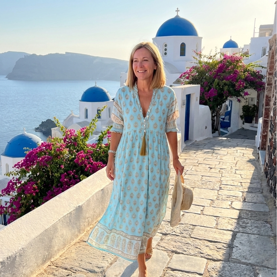 Boho Beach Midi Dress for Women - Summer Style with Pockets - Lightweight and Comfortable