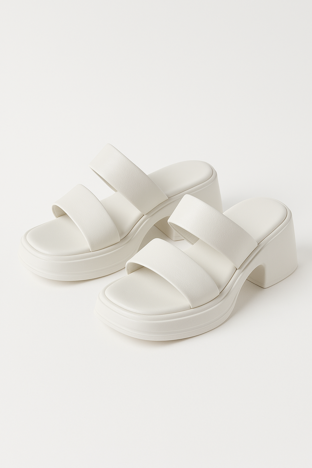 Calf Leather Chunky High Heel Sandals for Women - Stylish Summer Footwear for Casual and Dressy Occasions