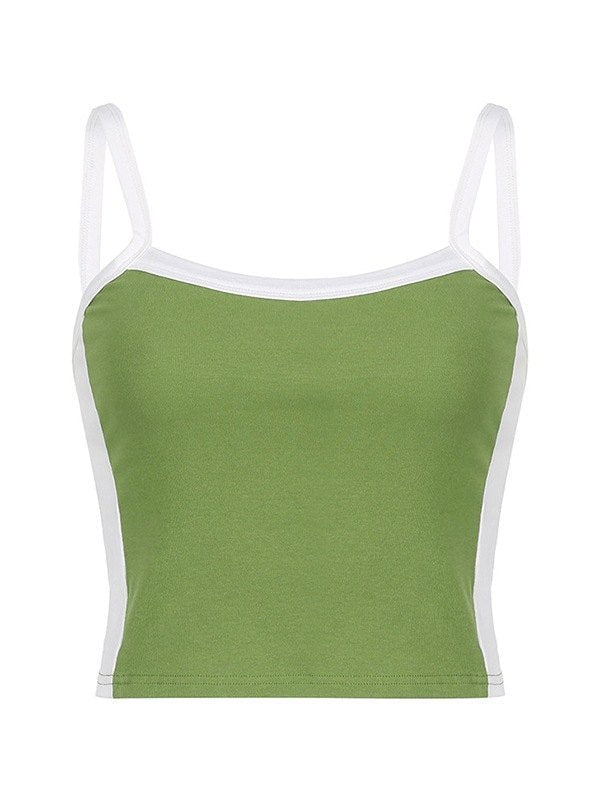Contrast Cami Top - Lightweight Fabric - Casual Sleeveless Design - Perfect for Everyday Wear - Available in Multiple Colors