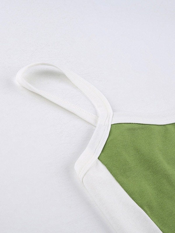 Contrast Cami Top - Lightweight Fabric - Casual Sleeveless Design - Perfect for Everyday Wear - Available in Multiple Colors