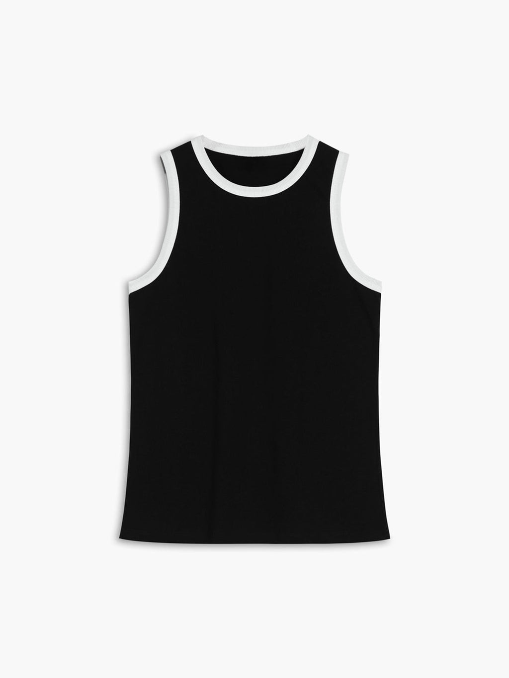 Contrast Trim Tank Top - Lightweight Cotton Blend - Casual Sleeveless Design for Everyday Wear