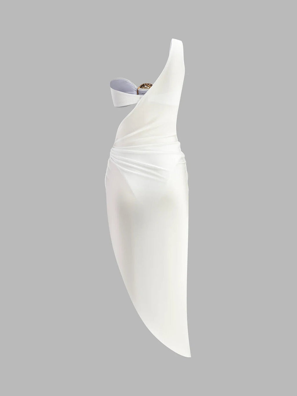 Cut-Out Three-Piece Summer Dress with Gold Detail - Women's Fashion for Casual Outings and Events