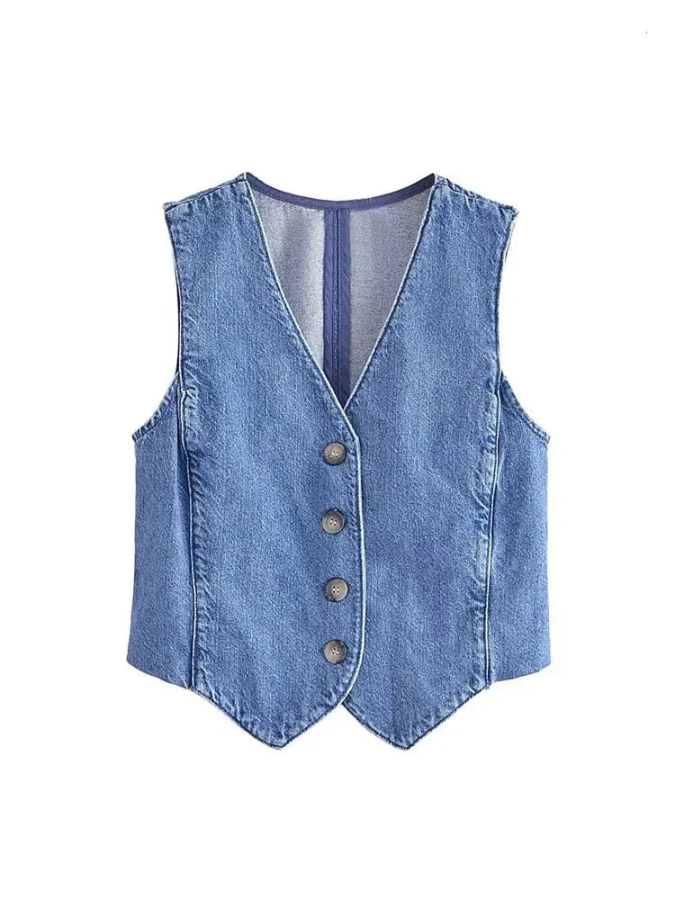 Denim Waistcoat for Men | Casual Style | Versatile Layering Piece | Ideal for Everyday Wear