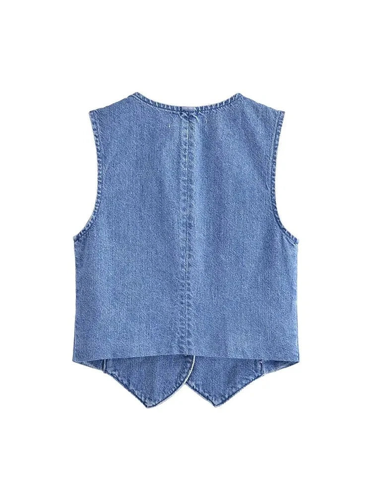 Denim Waistcoat for Men | Casual Style | Versatile Layering Piece | Ideal for Everyday Wear