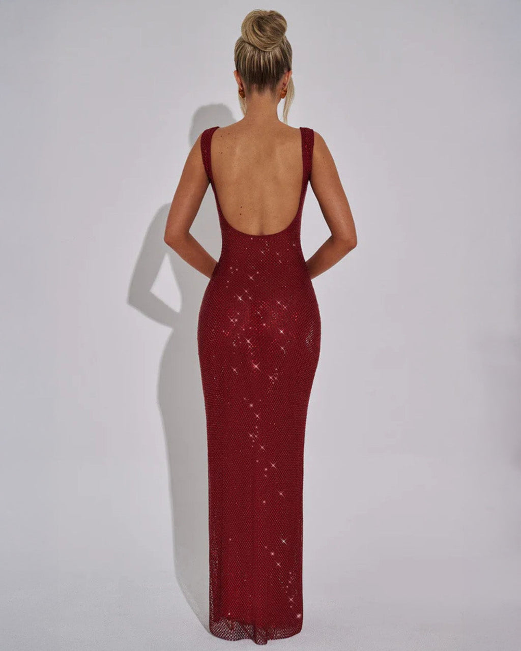 Embellished Evening Gown for Formal Events - Elegant Celeste Design in Luxurious Fabric