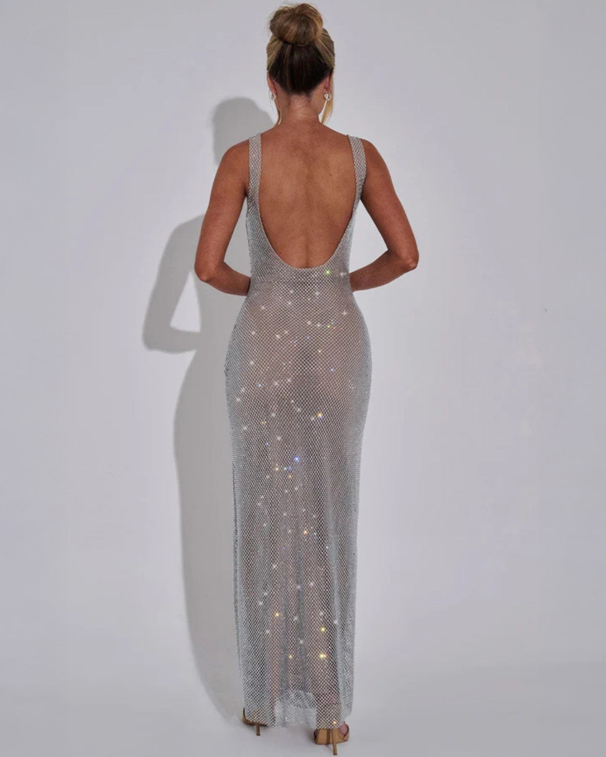 Embellished Evening Gown for Formal Events - Elegant Celeste Design in Luxurious Fabric