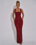 Embellished Evening Gown for Formal Events - Elegant Celeste Design in Luxurious Fabric