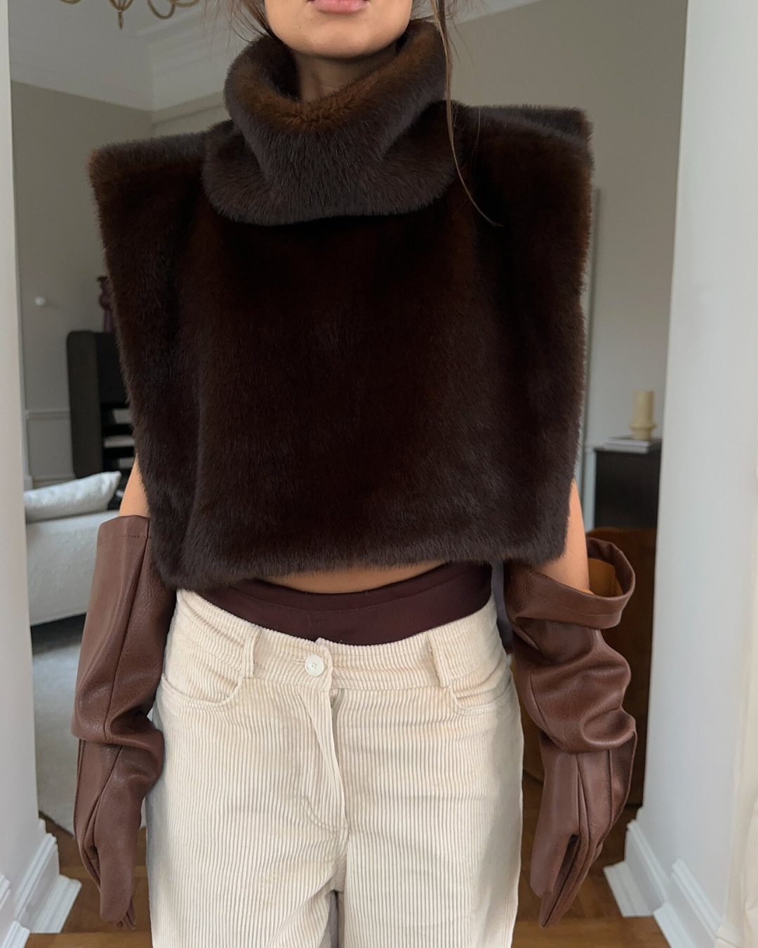 Faux Fur Turtleneck Vest for Women - Stylish Layering Piece for Casual and Chic Outfits