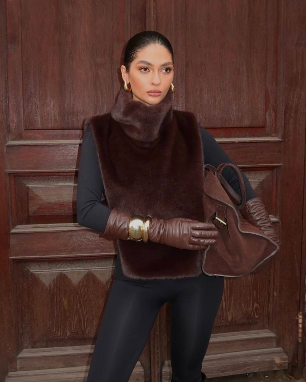 Faux Fur Turtleneck Vest for Women - Stylish Layering Piece for Casual and Chic Outfits