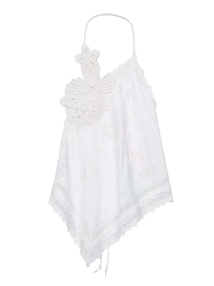 Lace Halter Top for Women - Feminine Summer Style - Lightweight and Breathable - Perfect for Casual Outings and Events