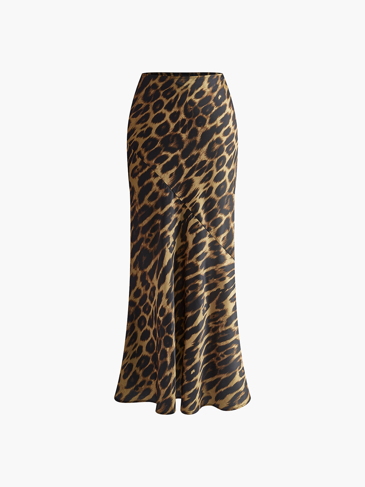 Leopard Print Maxi Skirt - Slim Fit, Lightweight Fabric, Casual Wear, Women's Fashion Skirt