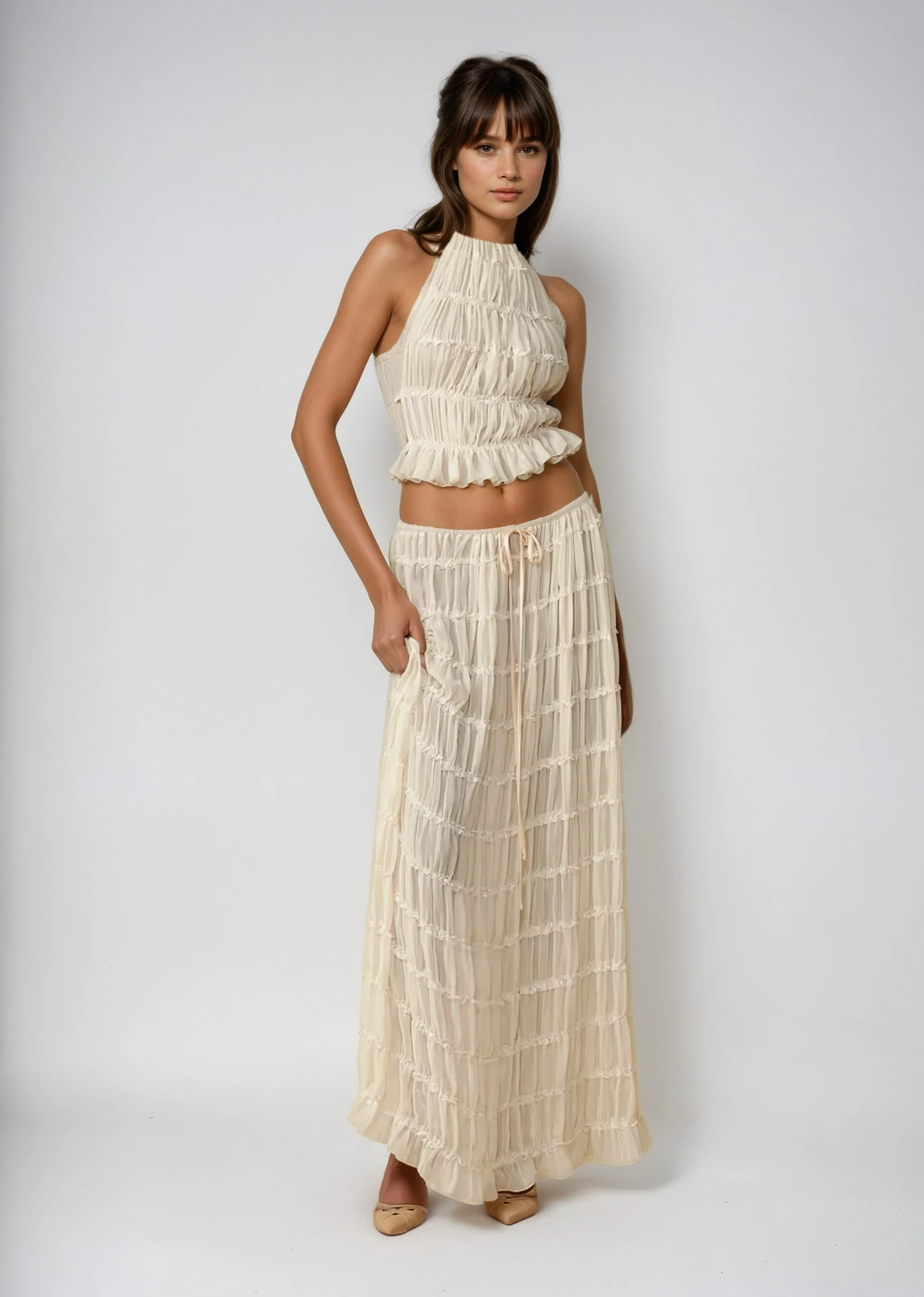 Lightweight Cotton Two-Piece Summer Outfit for Women - Casual Short Sleeve Top and Shorts Set