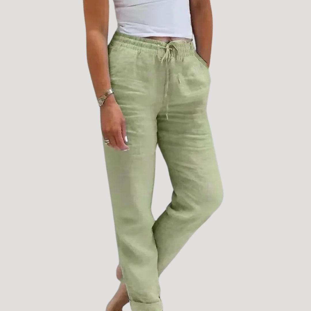 Lightweight Linen Summer Trousers for Casual Wear - Comfortable and Breathable Design