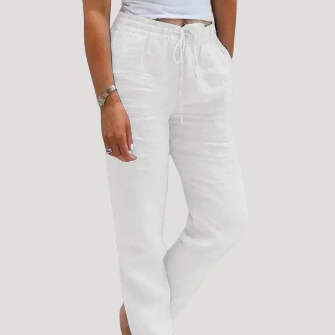 Lightweight Linen Summer Trousers for Casual Wear - Comfortable and Breathable Design