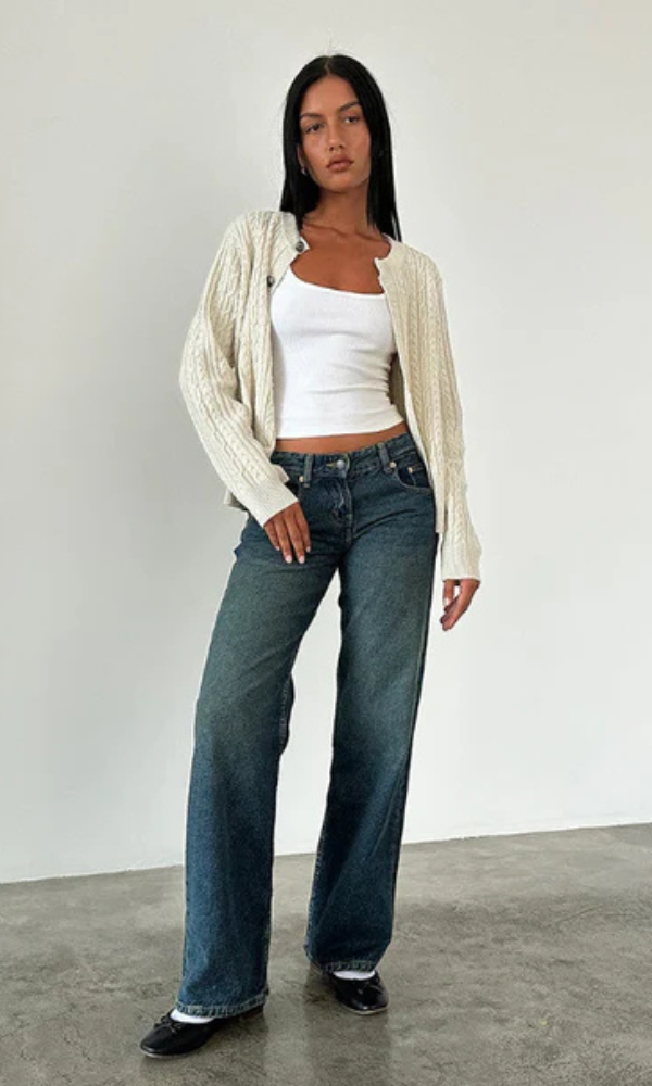 Low Waist Stretch Denim Jeans for Women - Casual Fit, Everyday Wear, Versatile Style