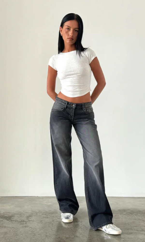 Low Waist Stretch Denim Jeans for Women - Casual Fit, Everyday Wear, Versatile Style