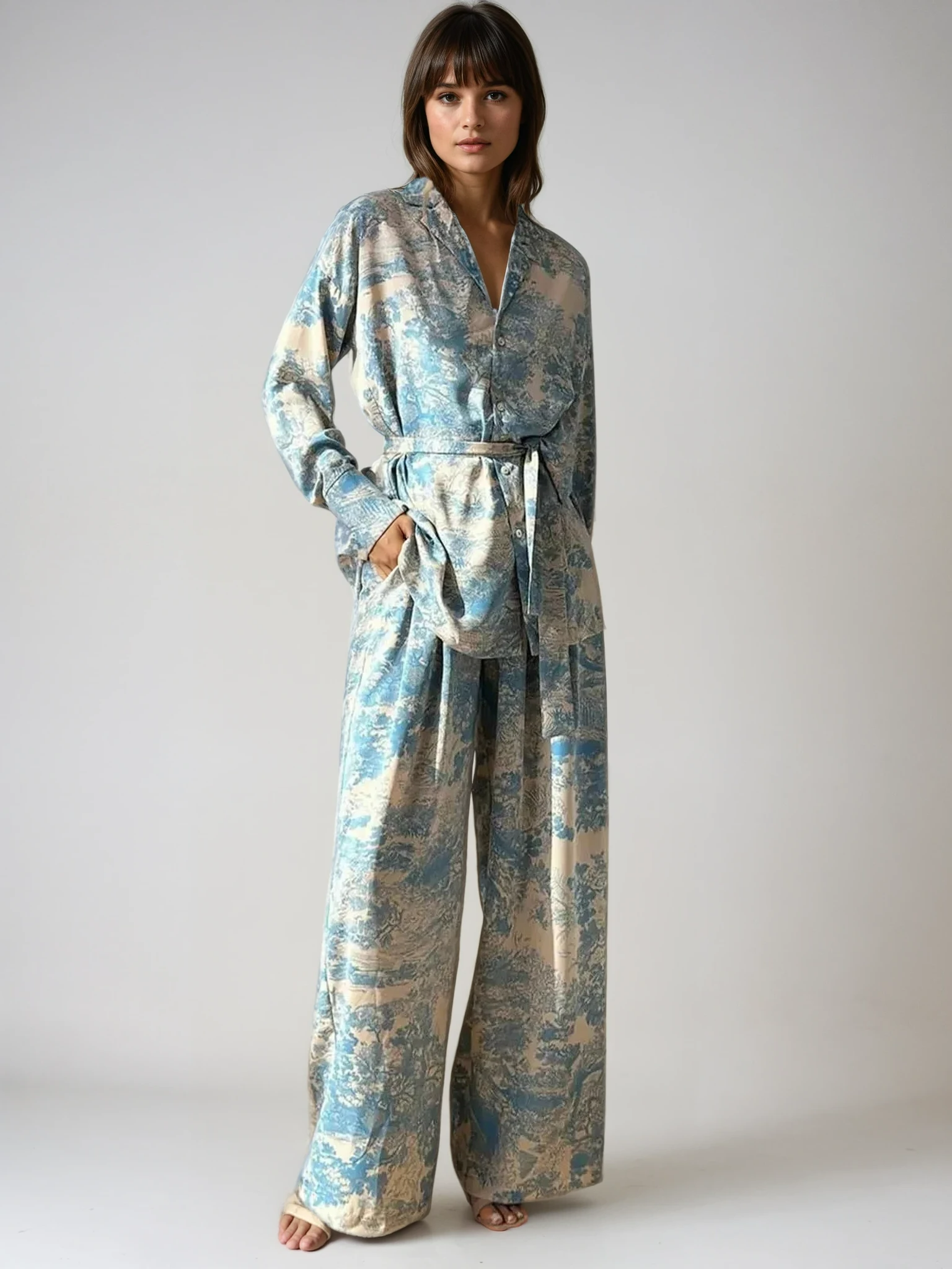 Relaxed Fit Two-Piece Co-Ord Set in Soft Cotton for Casual Wear and Everyday Comfort