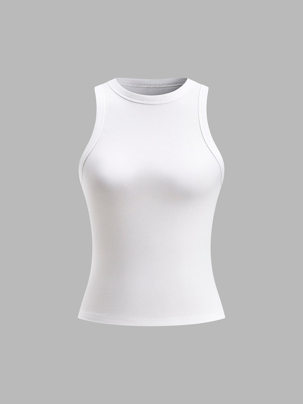 Ribbed Cotton Crop Tank Top for Women - Casual Sleeveless Summer Wear