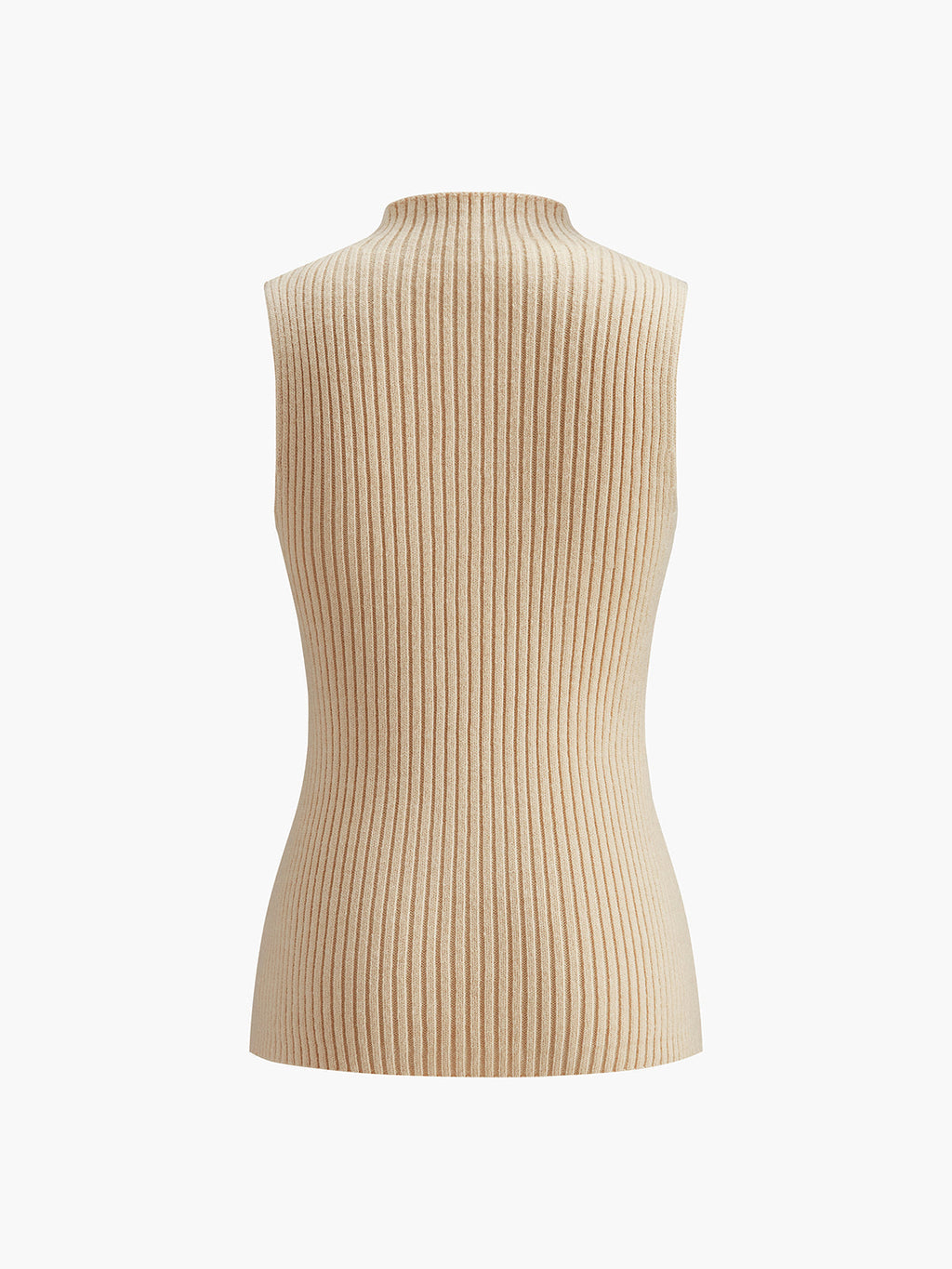Ribbed Knit Sleeveless Top for Women - Casual Summer Wear in Soft Cotton Blend