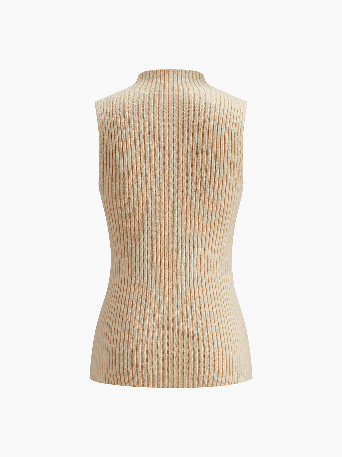 Ribbed Knit Sleeveless Top for Women - Casual Summer Wear in Soft Cotton Blend