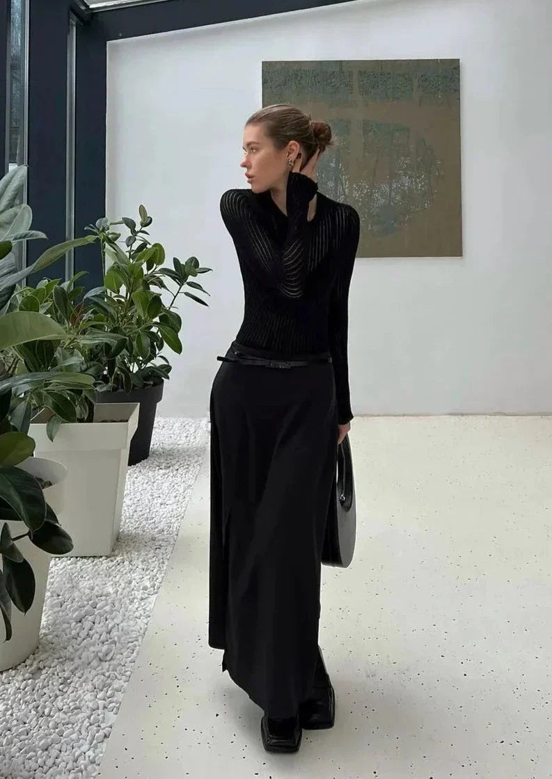 Sheer Wool Top for Women - Lightweight, Breathable Design for Casual or Layering Wear