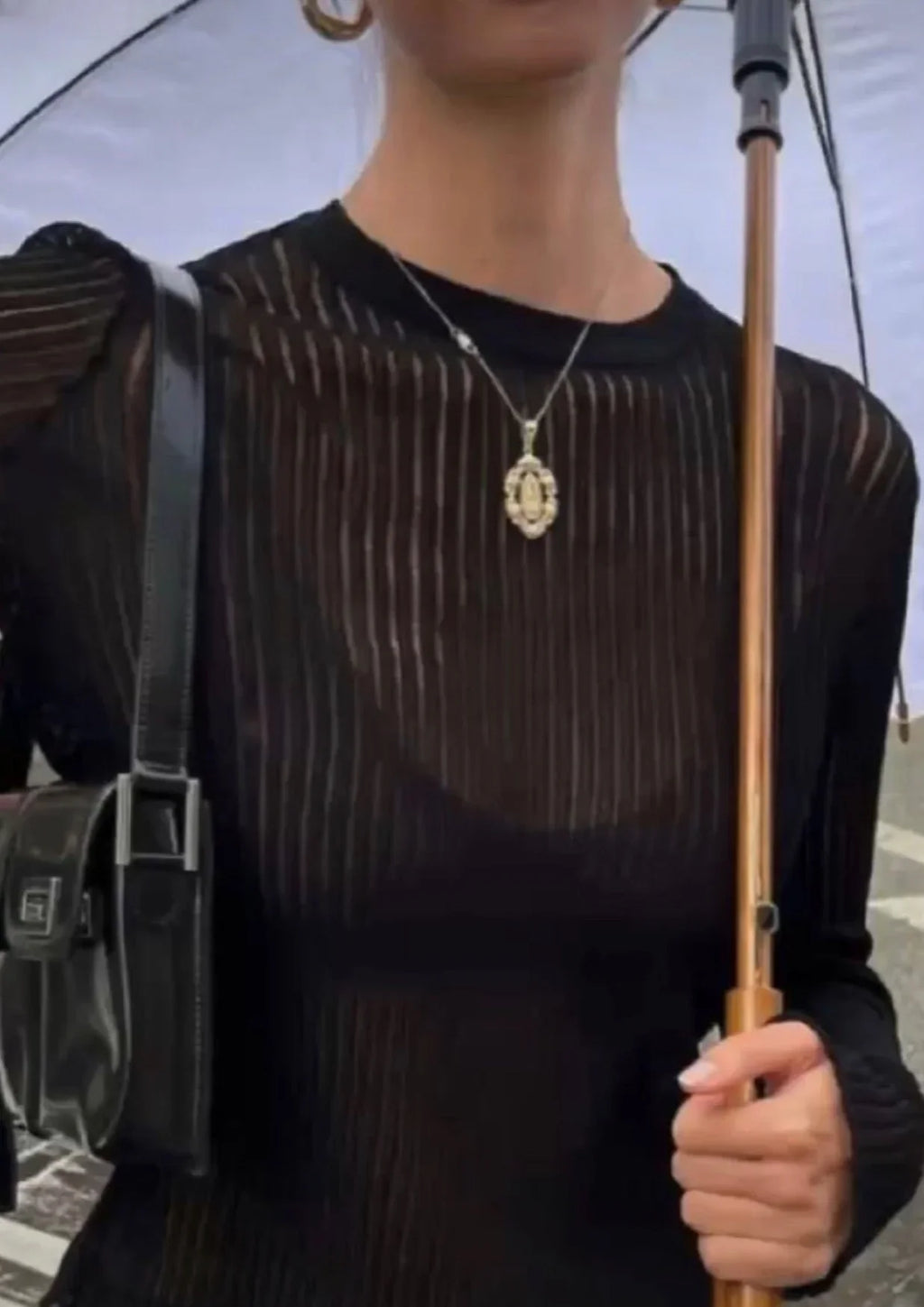 Sheer Wool Top for Women - Lightweight, Breathable Design for Casual or Layering Wear