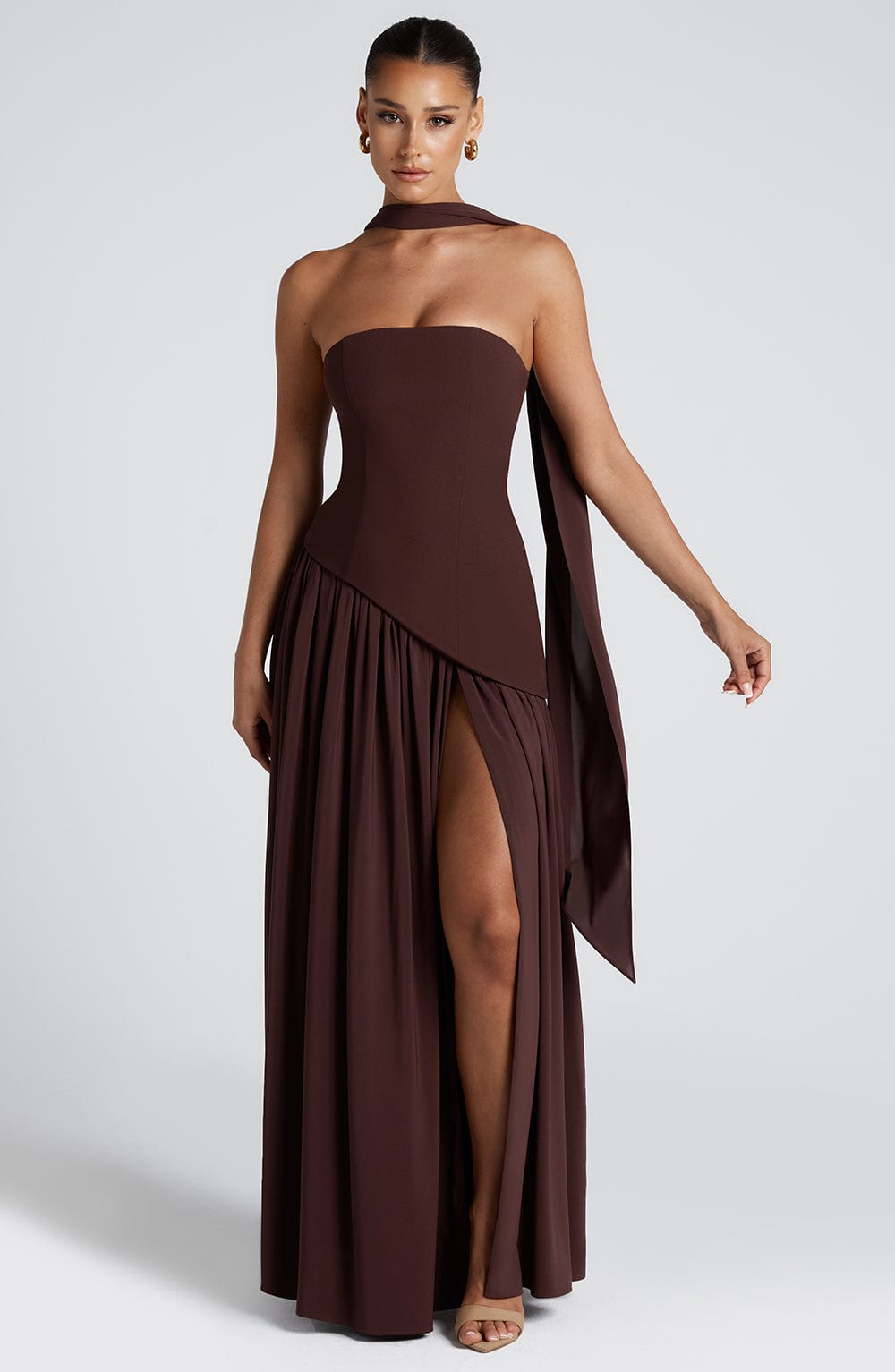 Strapless Maxi Dress for Women - Lightweight Fabric, Elegant Evening Wear, Perfect for Summer Events and Formal Occasions