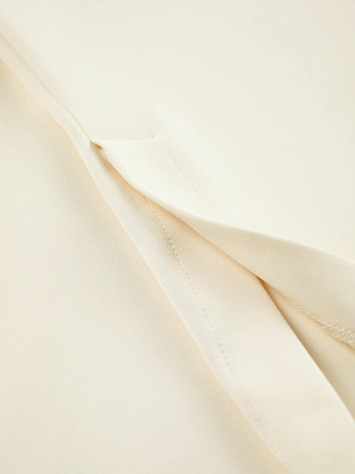 Strapless Tube Top and Wide Leg Pants Set - Elegant Summer Outfit for Women