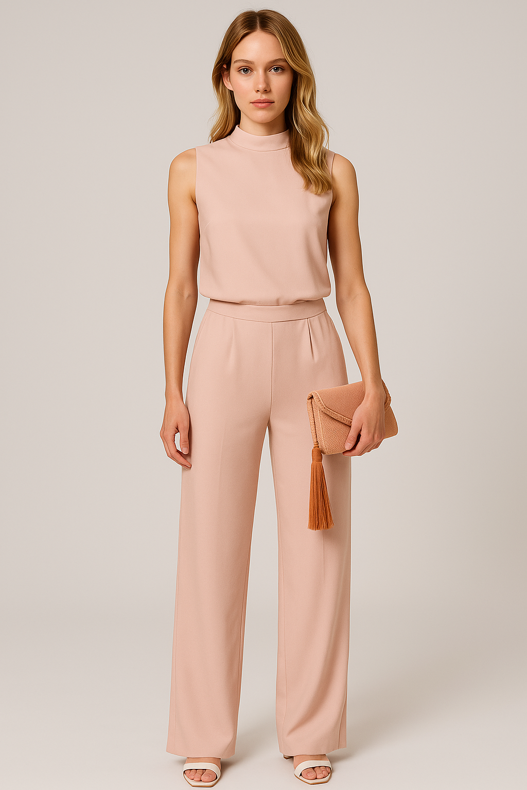 Summer Jumpsuit for Women - Lightweight Cotton Blend, Sleeveless Design, Casual Wear for Beach and Outdoor Events