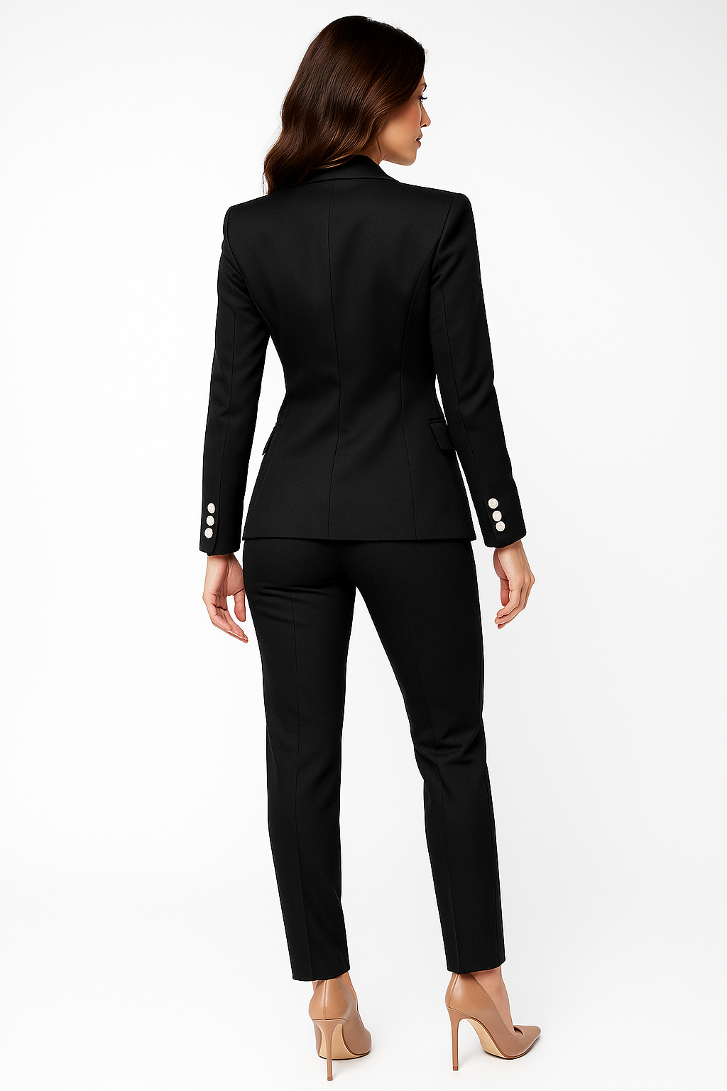 Two-Piece Blazer Set for Women - Tailored Design in Soft Fabric - Office Wear or Formal Events