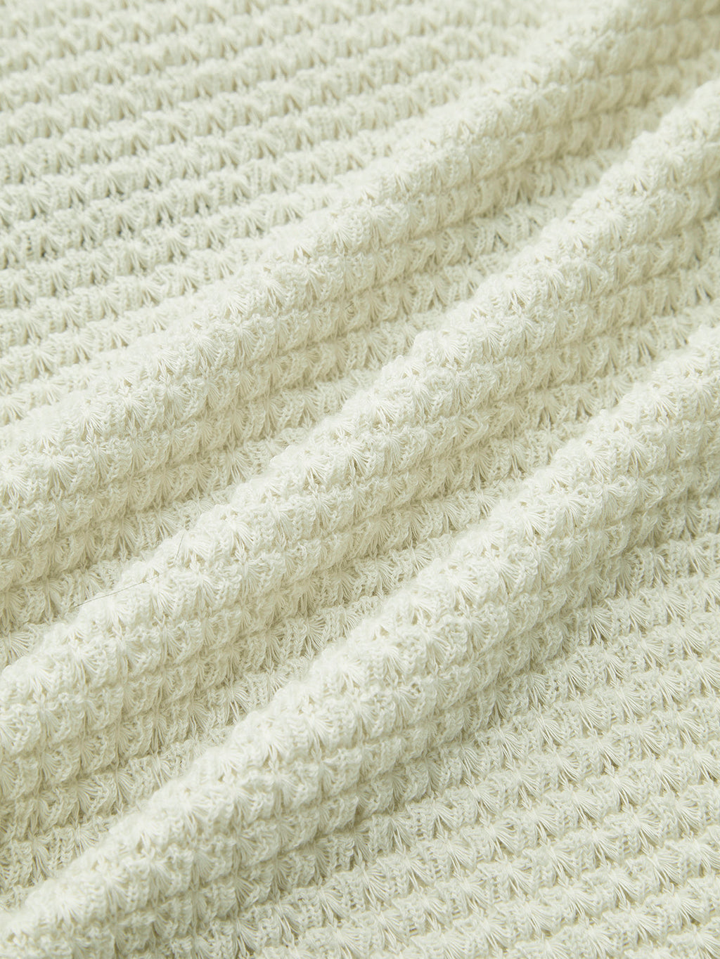 Waffle Knit Long Sleeve Top for Women - Cozy Casual Wear - Perfect for Layering or Everyday Outfits