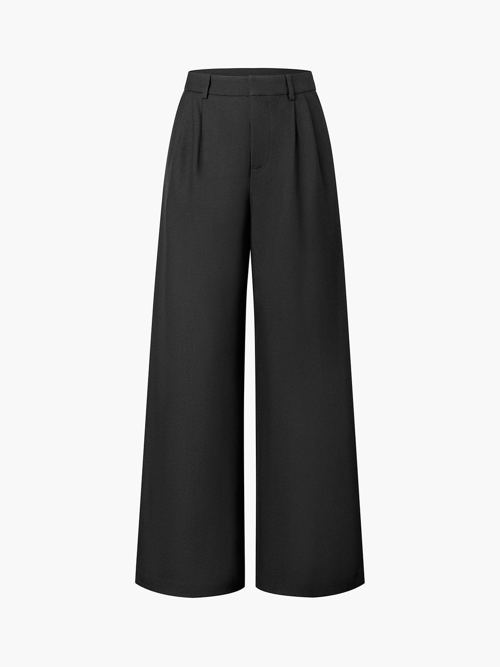 Wide-Leg Trousers for Women - Tailored Fit, Comfortable Fabric, Versatile Casual or Office Wear
