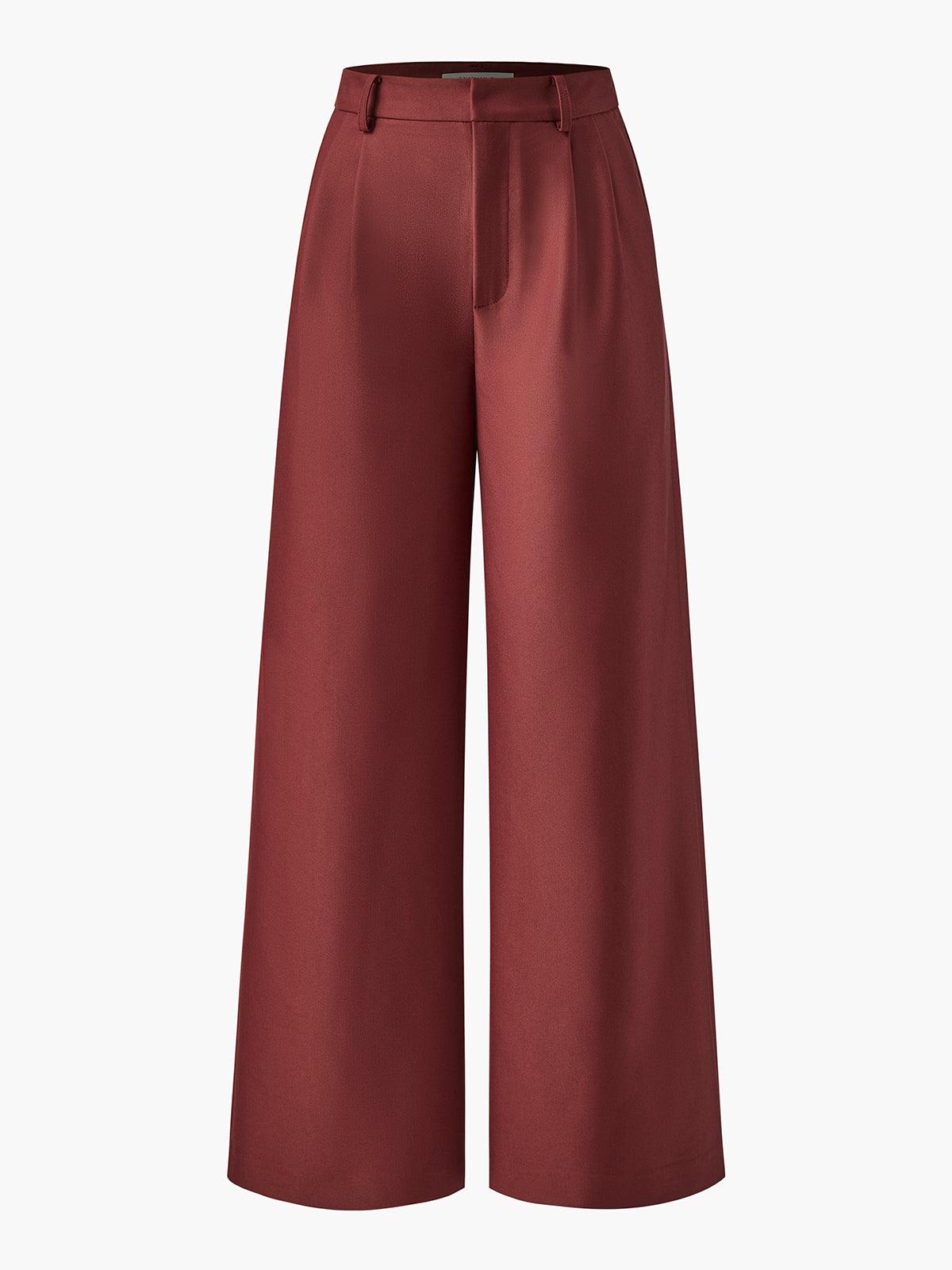 Wide-Leg Trousers for Women - Tailored Fit, Comfortable Fabric, Versatile Casual or Office Wear