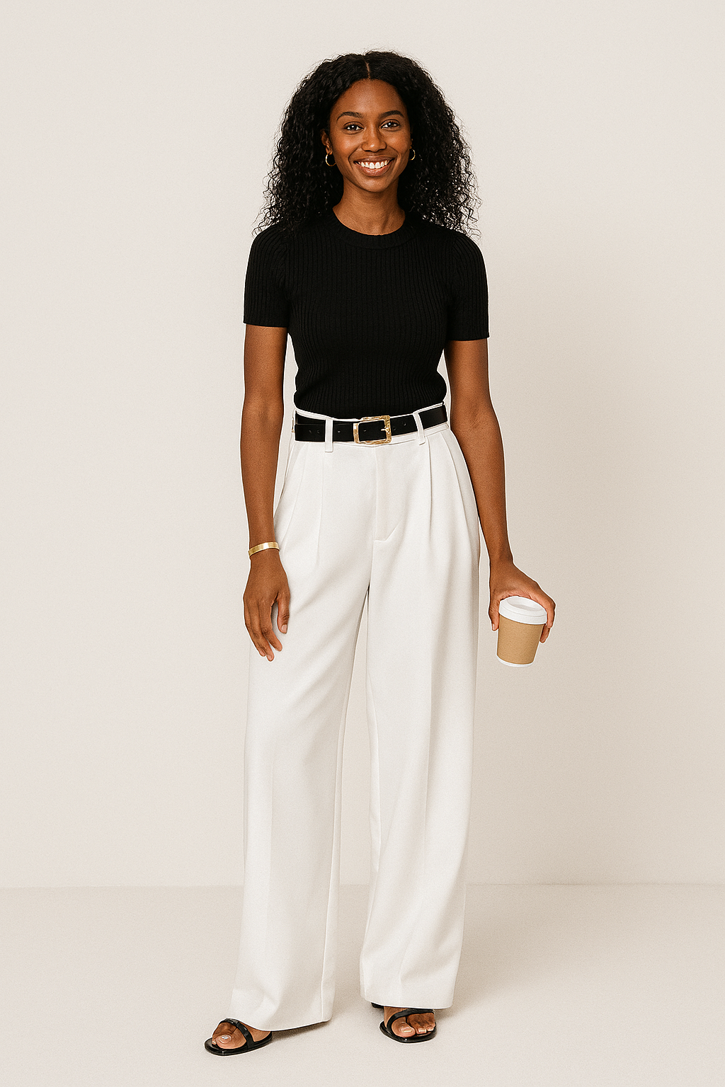Wide-Leg Trousers for Women - Tailored Fit, Comfortable Fabric, Versatile Casual or Office Wear