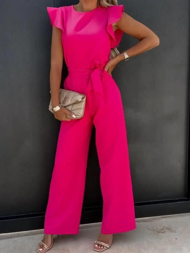 Women's Comfortable Jumpsuit in Soft Fabric - Elegant Design for Casual or Formal Wear