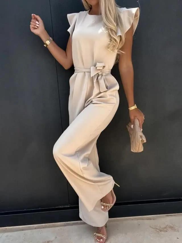 Women's Comfortable Jumpsuit in Soft Fabric - Elegant Design for Casual or Formal Wear