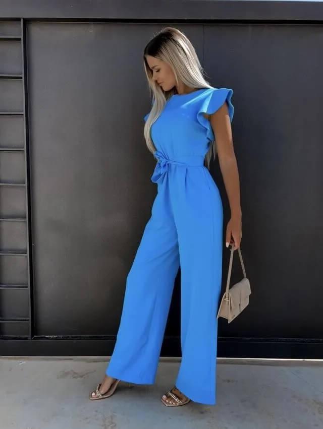 Women's Comfortable Jumpsuit in Soft Fabric - Elegant Design for Casual or Formal Wear