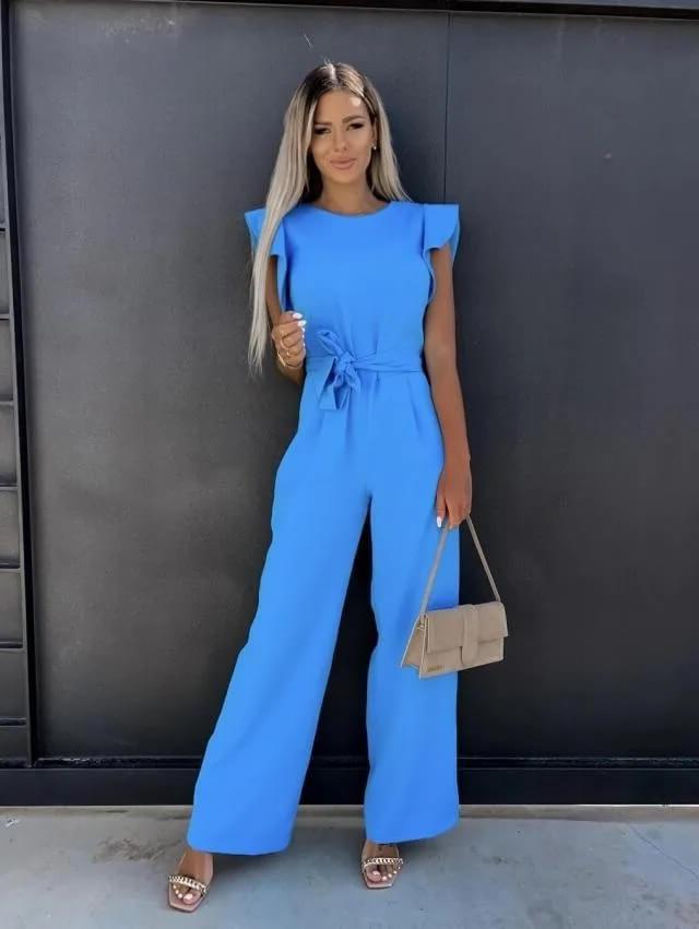 Women's Comfortable Jumpsuit in Soft Fabric - Elegant Design for Casual or Formal Wear