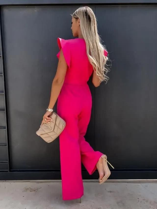 Women's Comfortable Jumpsuit in Soft Fabric - Elegant Design for Casual or Formal Wear