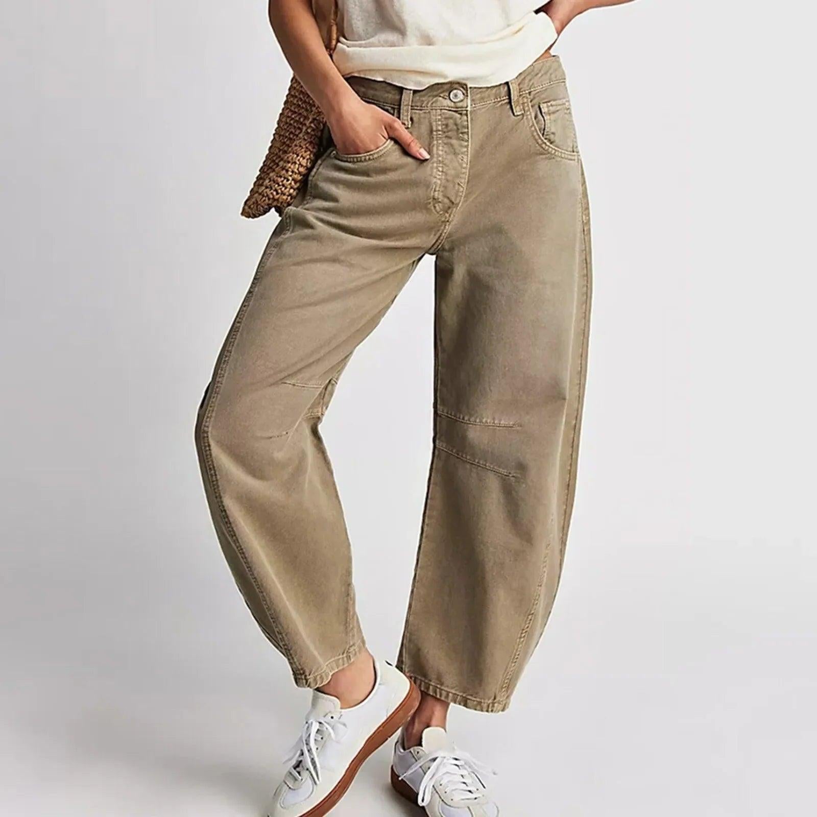 Women's Wide-Leg Jeans - Comfortable Casual Fit - Soft Denim - Everyday Wear